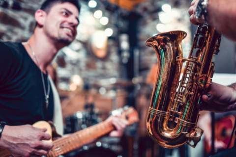 Toonmoment gitaar en saxofoon JPR