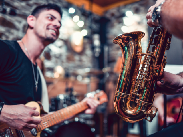 Toonmoment gitaar en saxofoon JPR